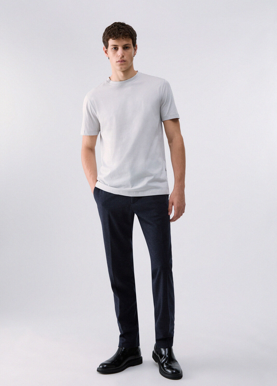 T-shirt with logo embroidered light grey Liu Jo - large image number 5