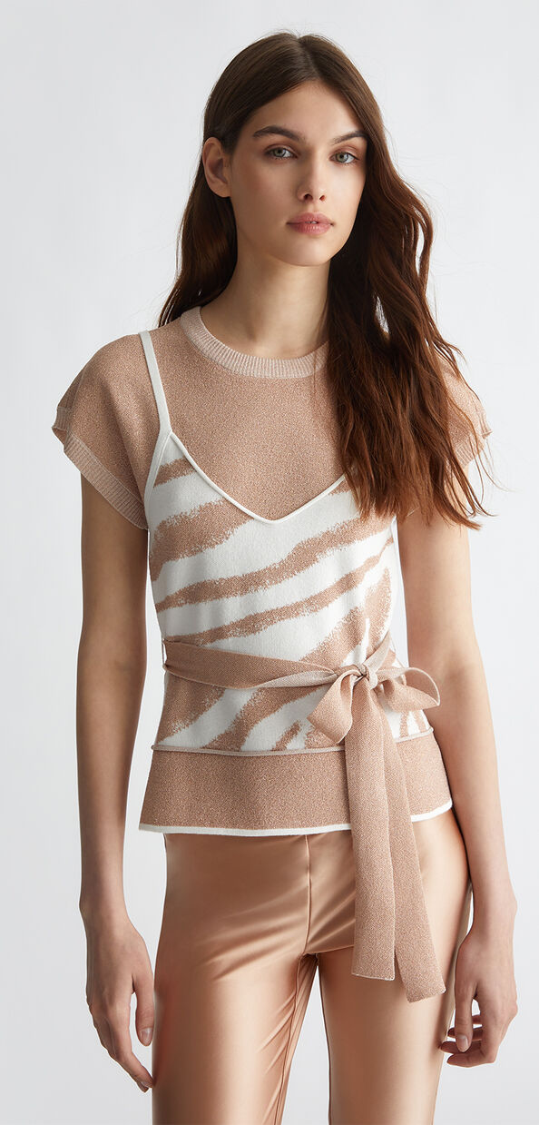 Liu Jo Maglia jacquard con cintura