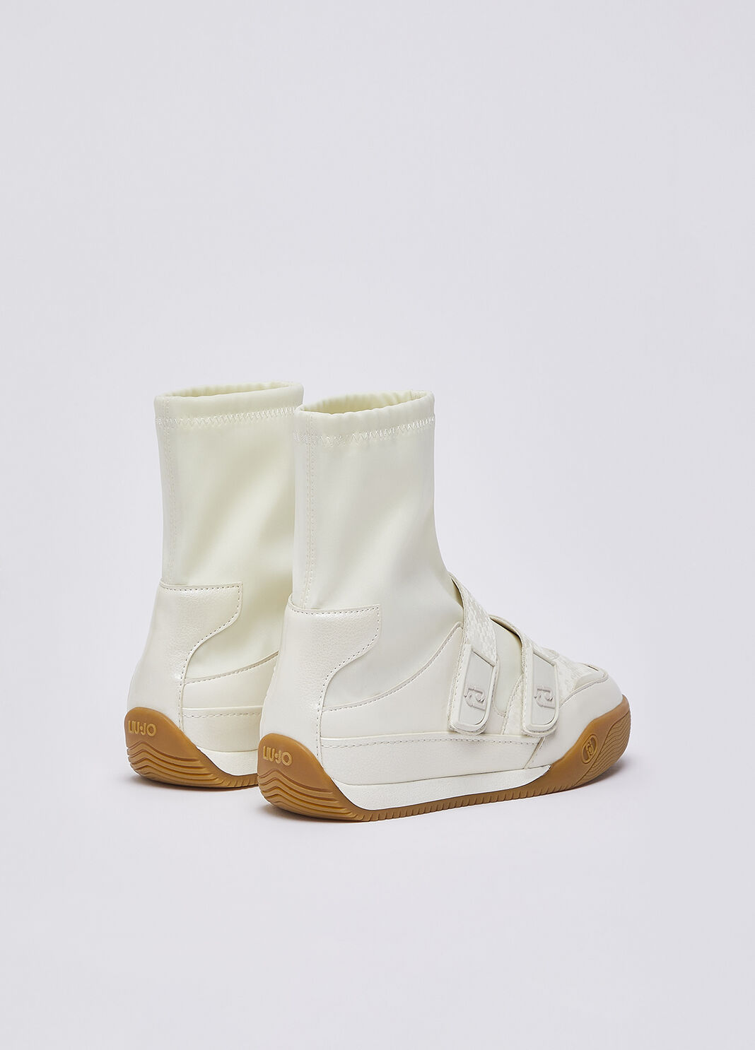 High-top sneakers with python effect milky white Liu Jo - large image number 2