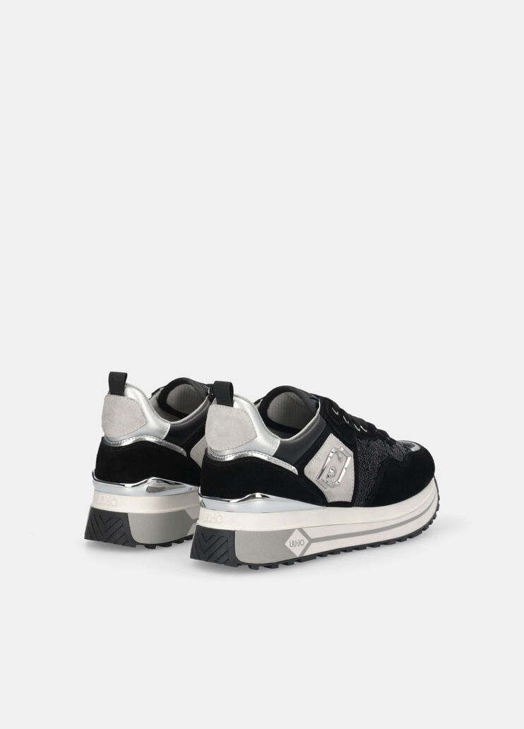 Plateau-Sneaker mit Pailletten Schwarz Liu Jo - large image number 3