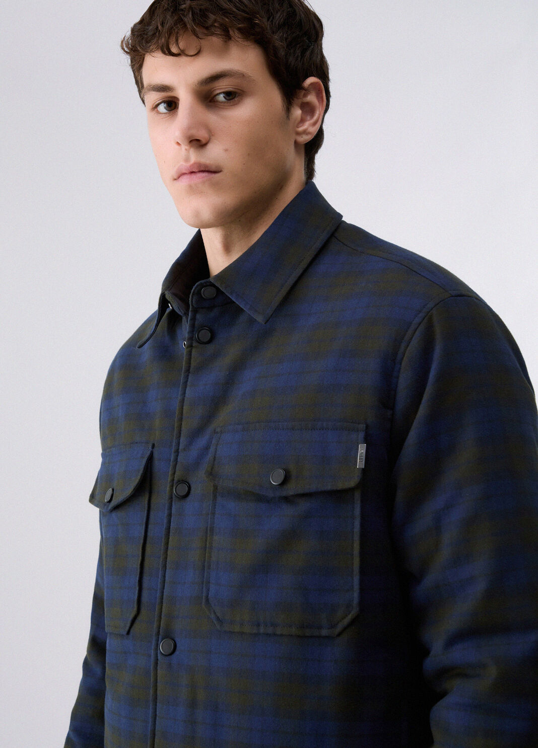 Tartan Overshirt brown/blue Liu Jo - large image number 4