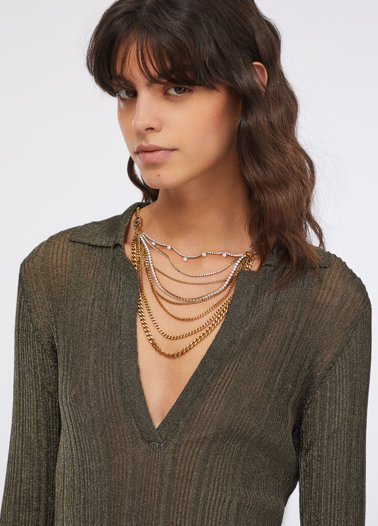 Pull en Lurex® vert mousse Liu Jo - medium