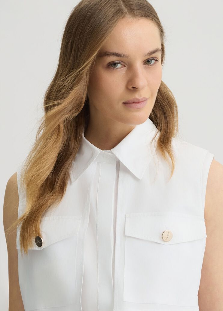 Cropped white shirt with knot white Liu Jo - large image number 2 Cropped white shirt with knot white Liu Jo - large image number 2