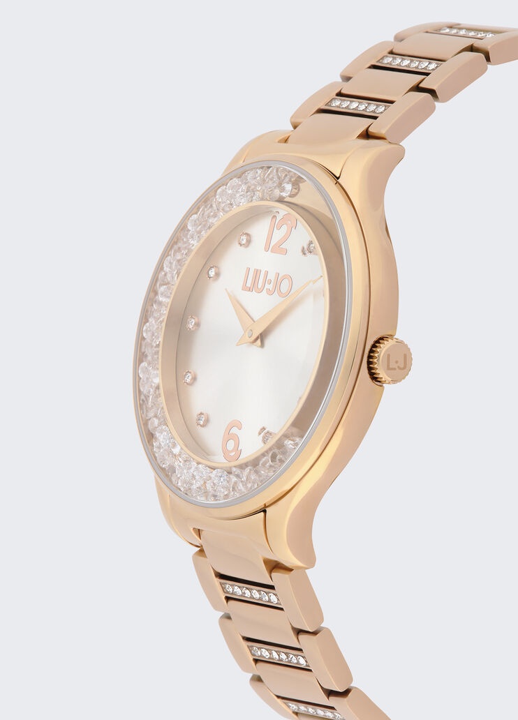 Steel watch with diamantés gold Liu Jo - large image number 3 Steel watch with diamantés gold Liu Jo - large image number 3
