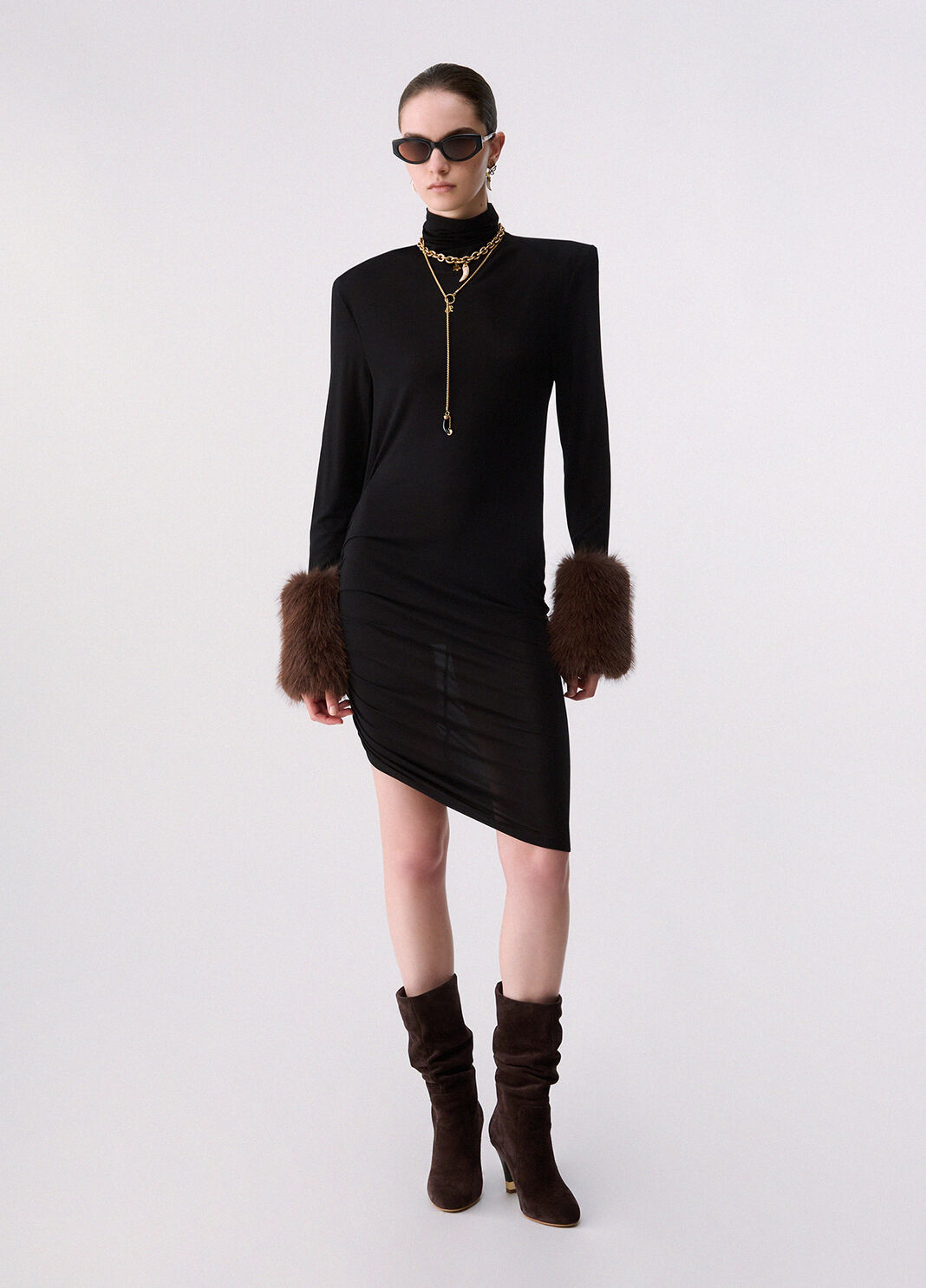 Dress with Teddy Cuffs black Liu Jo - large image number 5