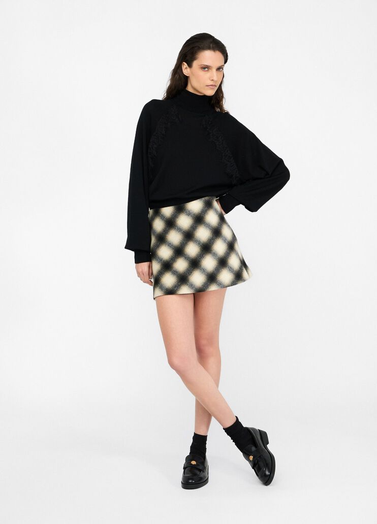 Wool turtleneck with lace black Liu Jo - large image number 5 Wool turtleneck with lace black Liu Jo - large image number 5