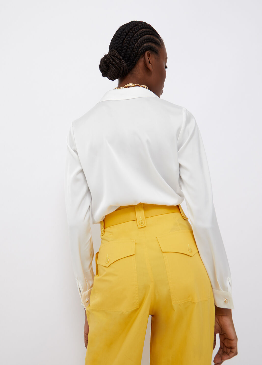 Satin body shirt white Liu Jo - large image number 1