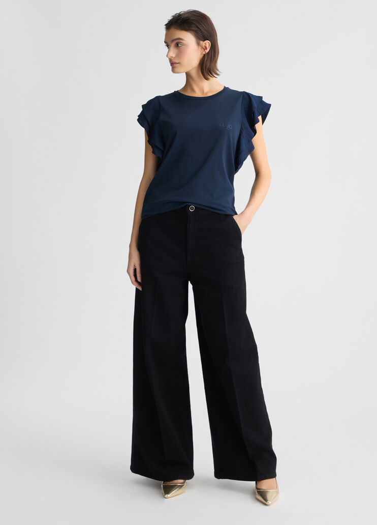 T-shirt with ruching blue Liu Jo - large image number 5 T-shirt with ruching blue Liu Jo - large image number 5