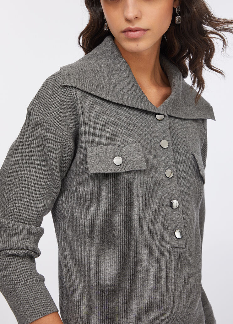 Jumper with maxi-neck grey Liu Jo - medium