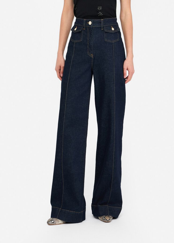 Flared cotton jeans dark denim Liu Jo - medium Flared cotton jeans dark denim Liu Jo - medium