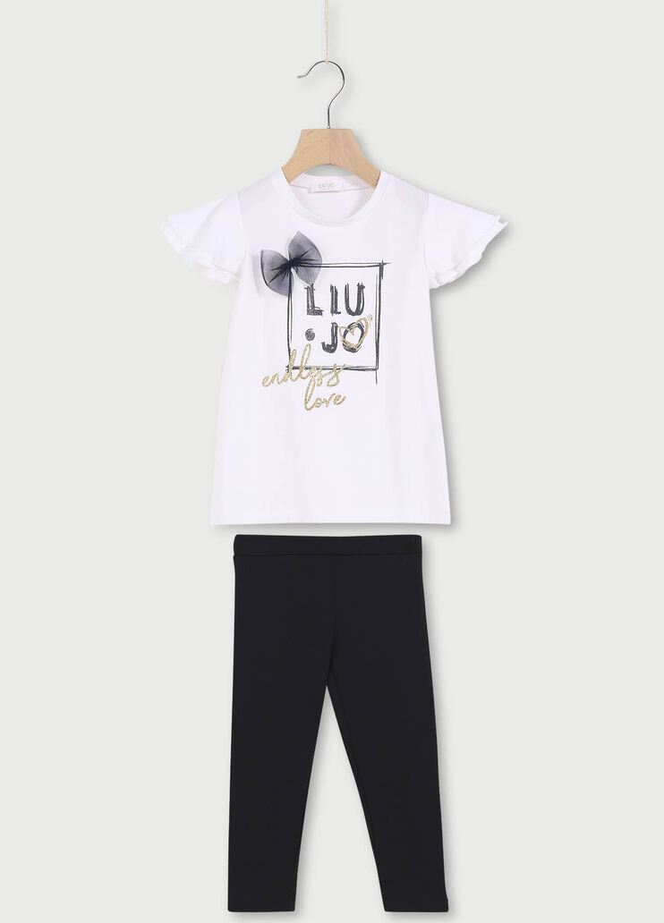 Girl’s outfit White/Dark Blue Liu Jo - large image number 0