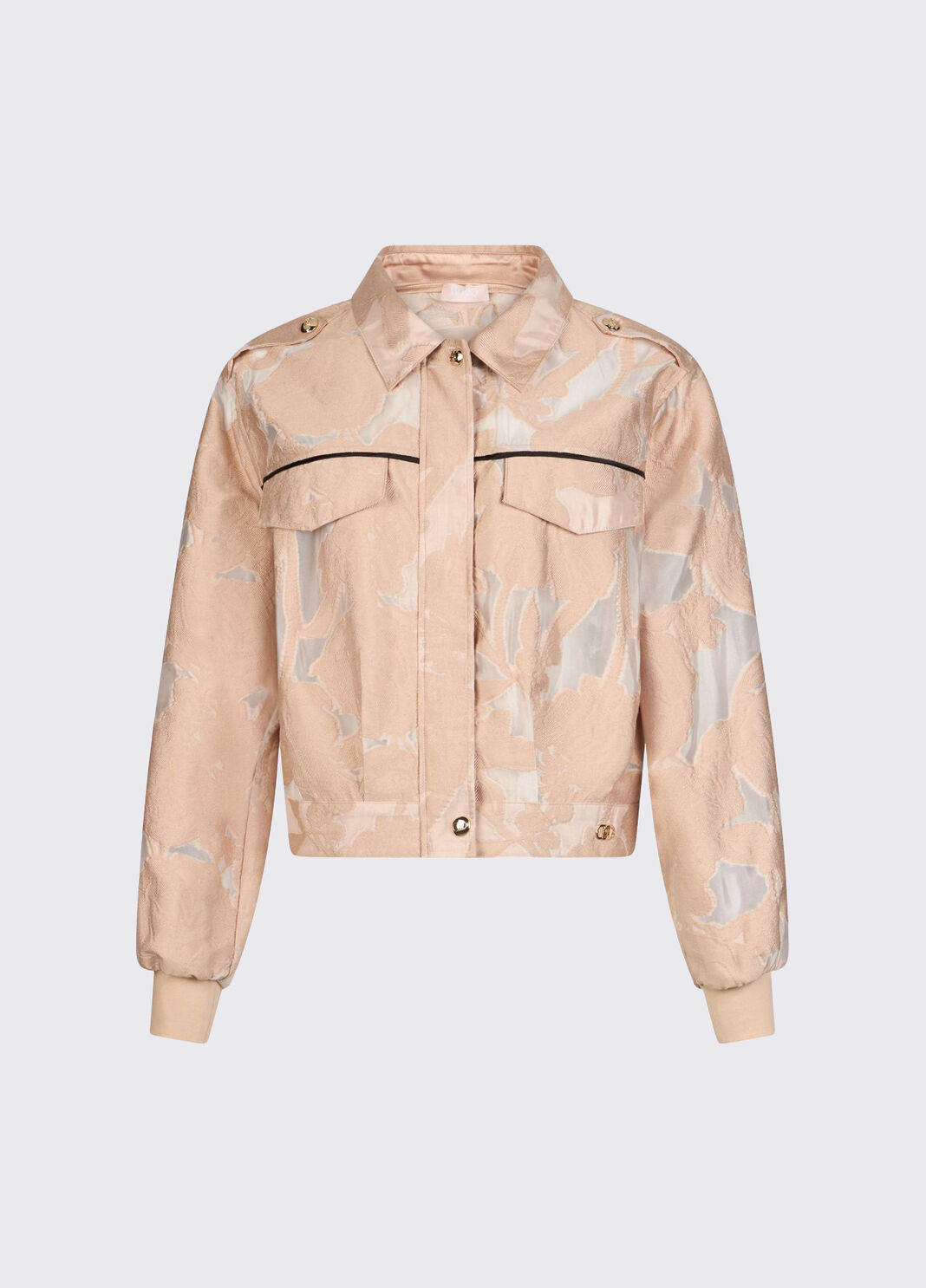 Organza jacquard jacket beige Liu Jo - large image number 6