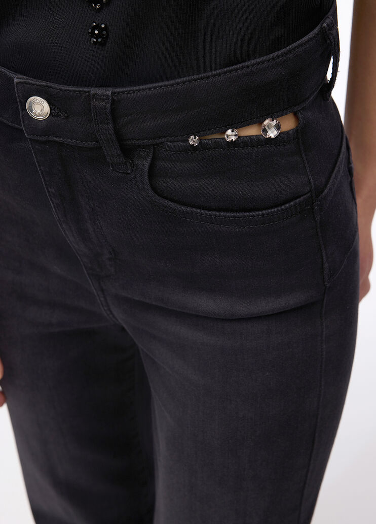 High-rise flared jeans black denim Liu Jo - medium