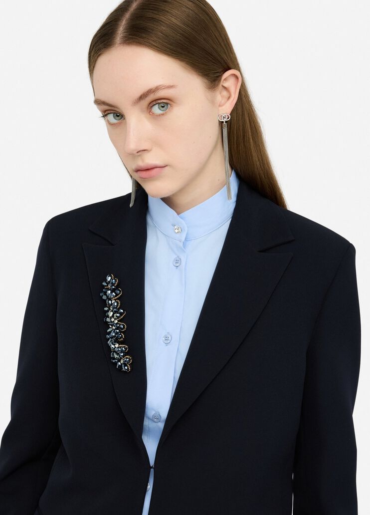 Long-Blazer mit Schmuckstickerei Marineblau Liu Jo - medium Long-Blazer mit Schmuckstickerei Marineblau Liu Jo - medium