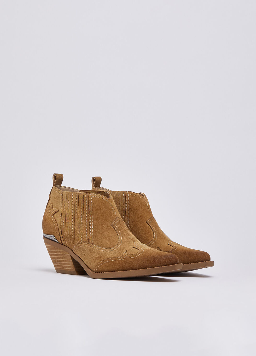 Stivaletti texani in suede cognac Liu Jo - large image number 1