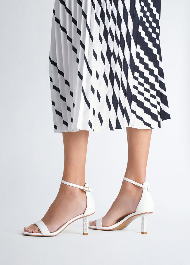 Sandals with branded heel white Liu Jo - medium Sandals with branded heel white Liu Jo - medium