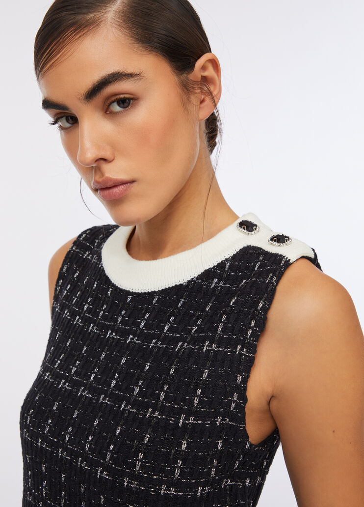 Short wool-blend dress black Liu Jo - large image number 3 Short wool-blend dress black Liu Jo - large image number 3