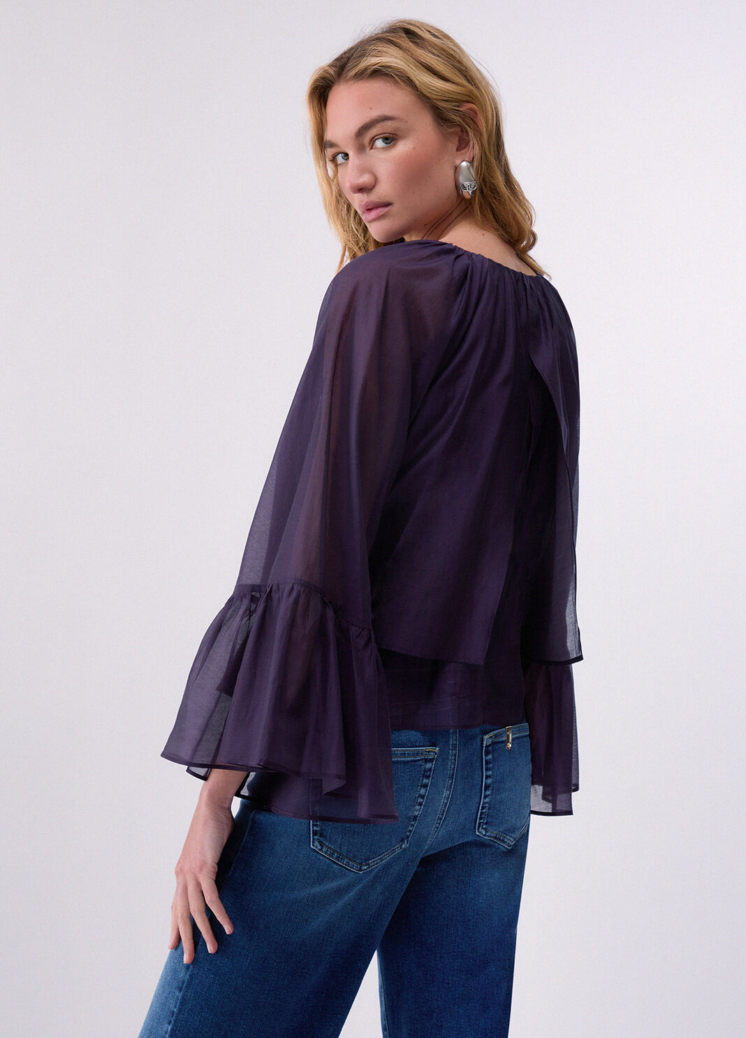Muslin blouse purple Liu Jo - large image number 1