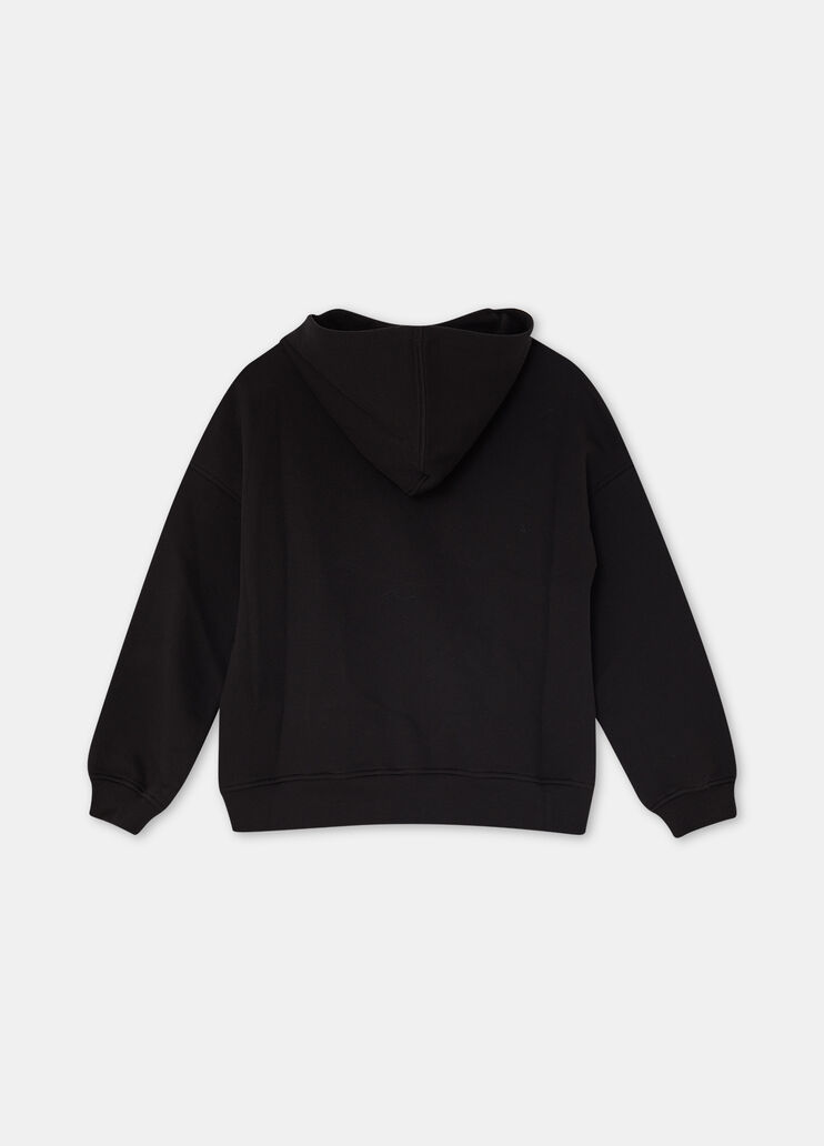 Cotton sweatshirt with zip black Liu Jo - large image number 3 Cotton sweatshirt with zip black Liu Jo - large image number 3