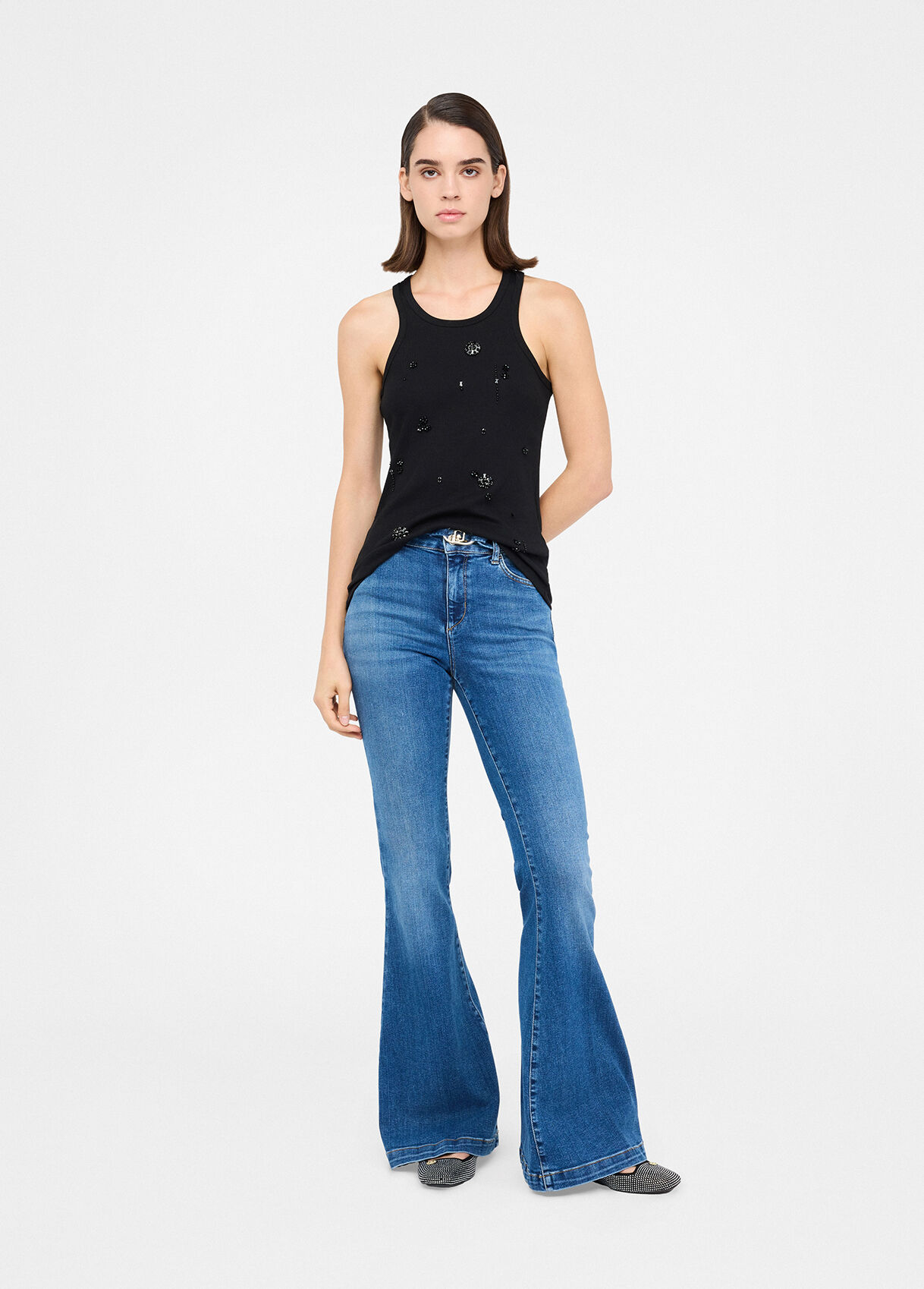 Bootcut jeans with belt colour Blue denim | Liu Jo Bootcut jeans with belt colour Blue denim | Liu Jo