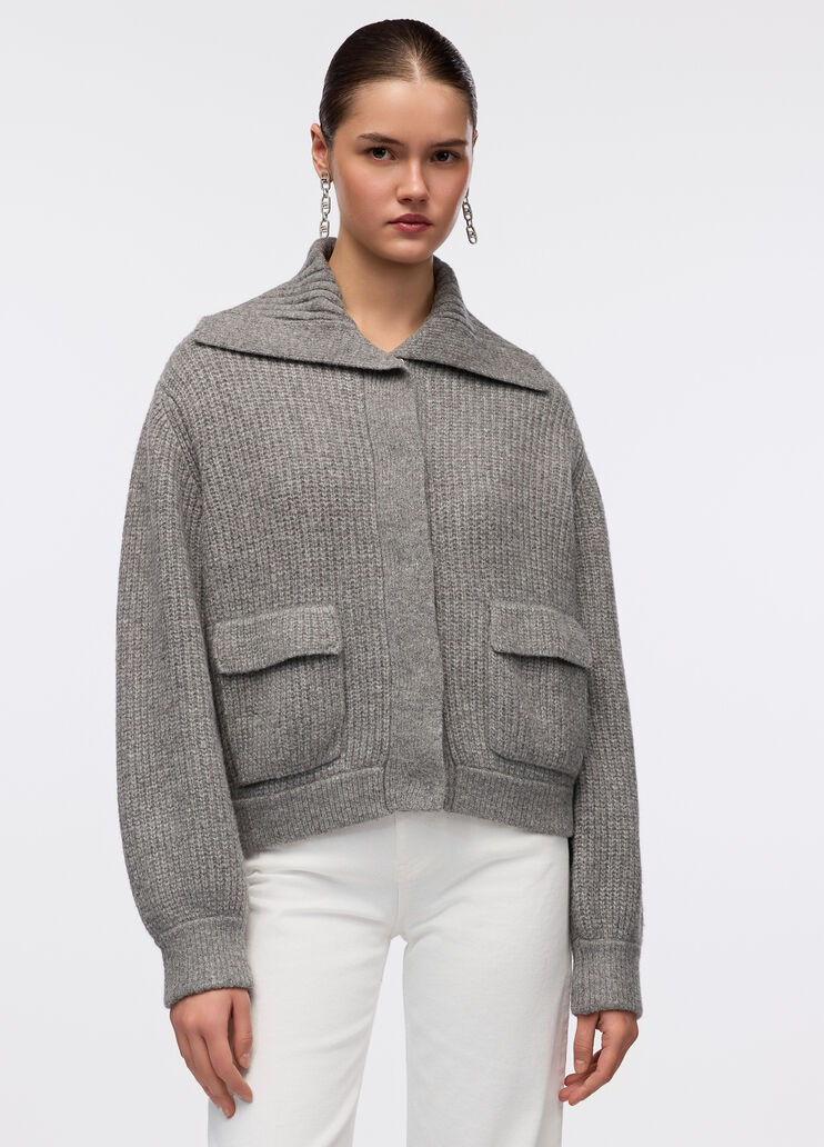 Wool-blend cardigan grey Liu Jo - large image number 0