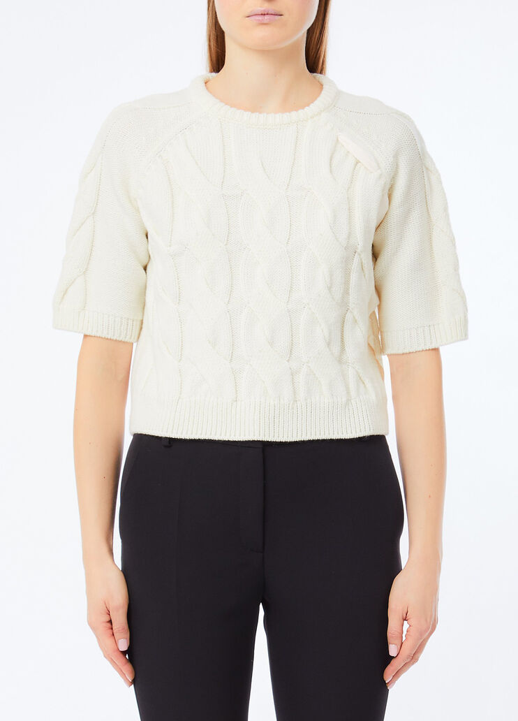 Jersey de lana de punto de ochos blanco Liu Jo - medium