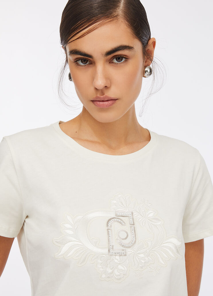 T-Shirt Liu Jo Better Weiß/Blumen Liu Jo - medium