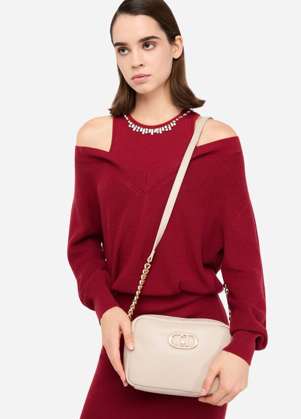Medium LaPuffy crossbody bag beige Liu Jo - large image number 0