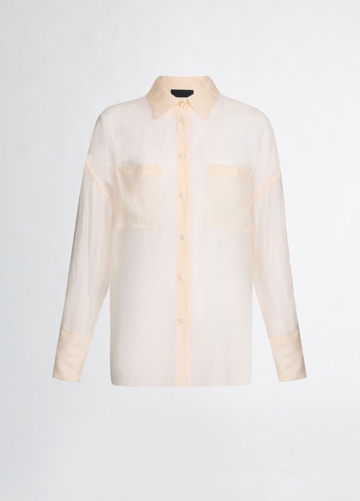 Beige organza shirt champagne Liu Jo - large image number 6 Beige organza shirt champagne Liu Jo - large image number 6