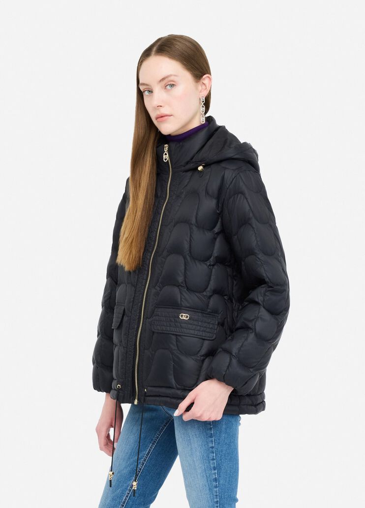 Quilted nylon short coat black Liu Jo - large image number 3