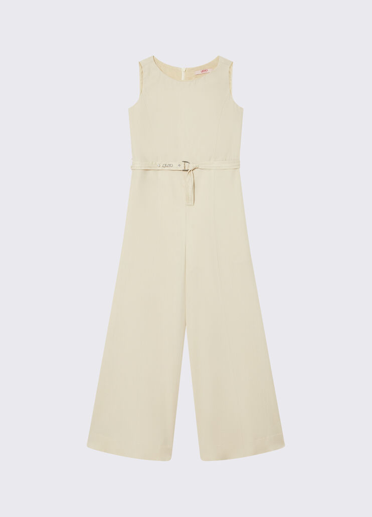 Casual jumpsuit with belt beige Liu Jo - medium