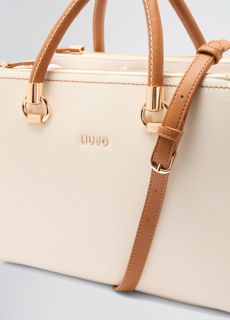 White and brown handbag cream Liu Jo - large image number 5 White and brown handbag cream Liu Jo - large image number 5