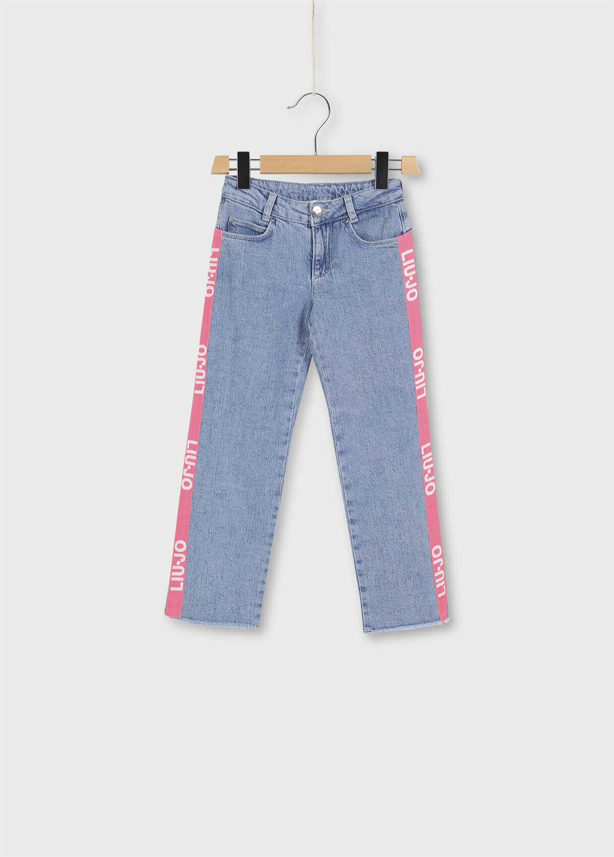 Jeans with logoed bands