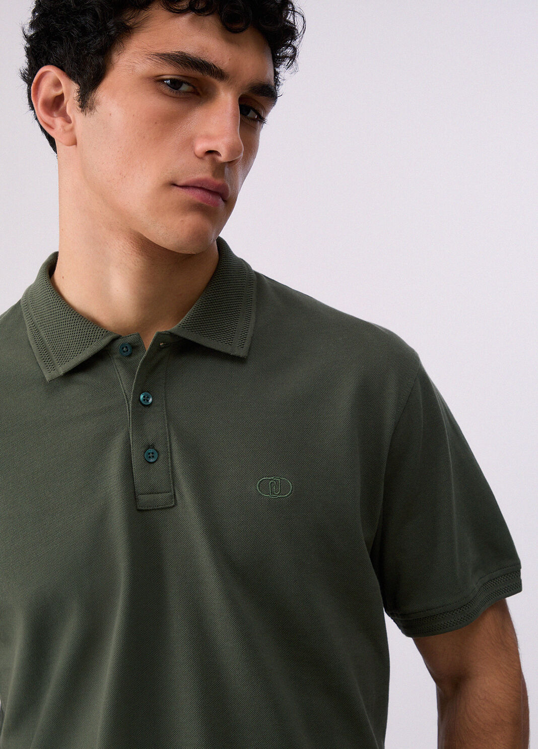 Piquet polo shirt thyme green Liu Jo - large image number 4