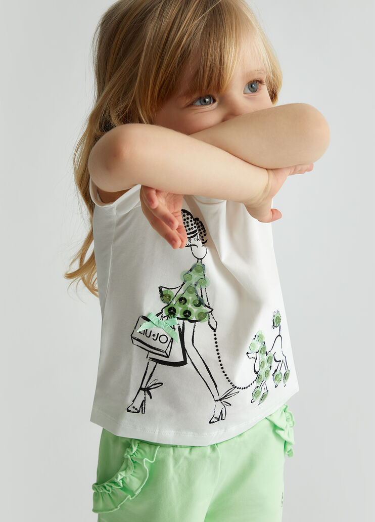 Cotton T-shirt with print white Liu Jo - medium Cotton T-shirt with print white Liu Jo - medium