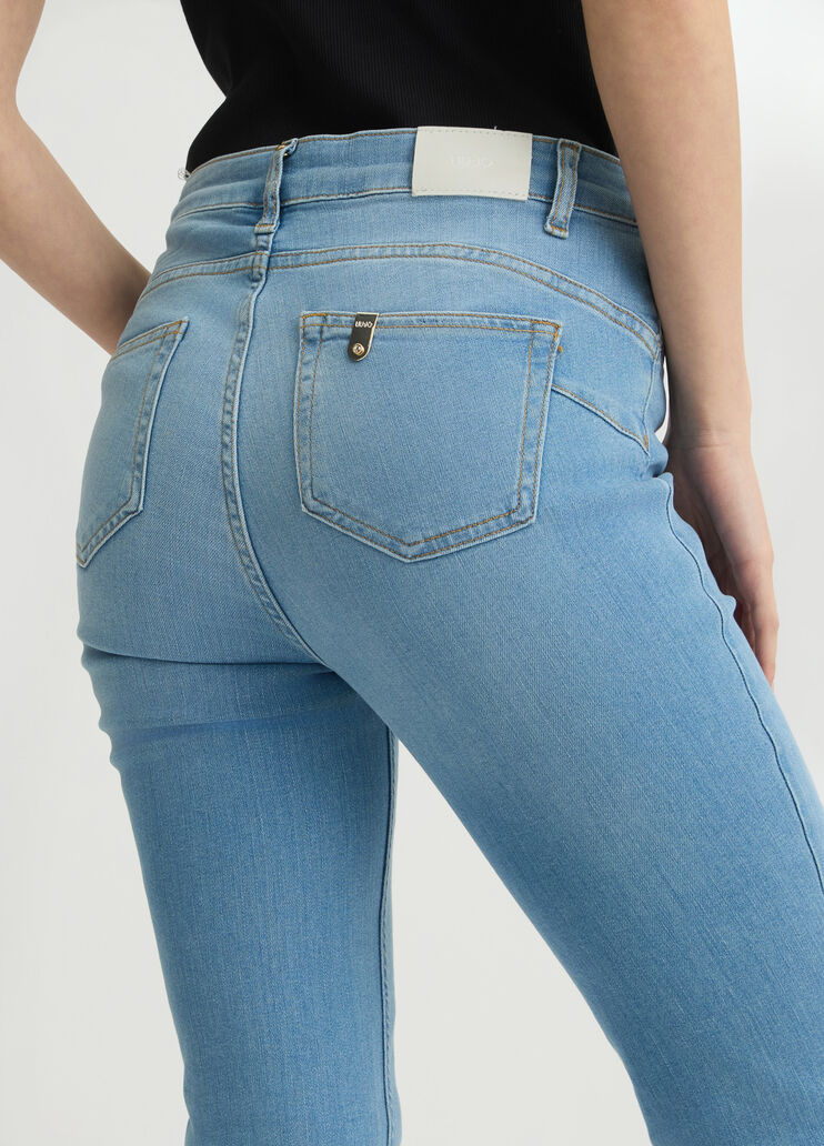 High-rise flared jeans blue denim Liu Jo - large image number 4