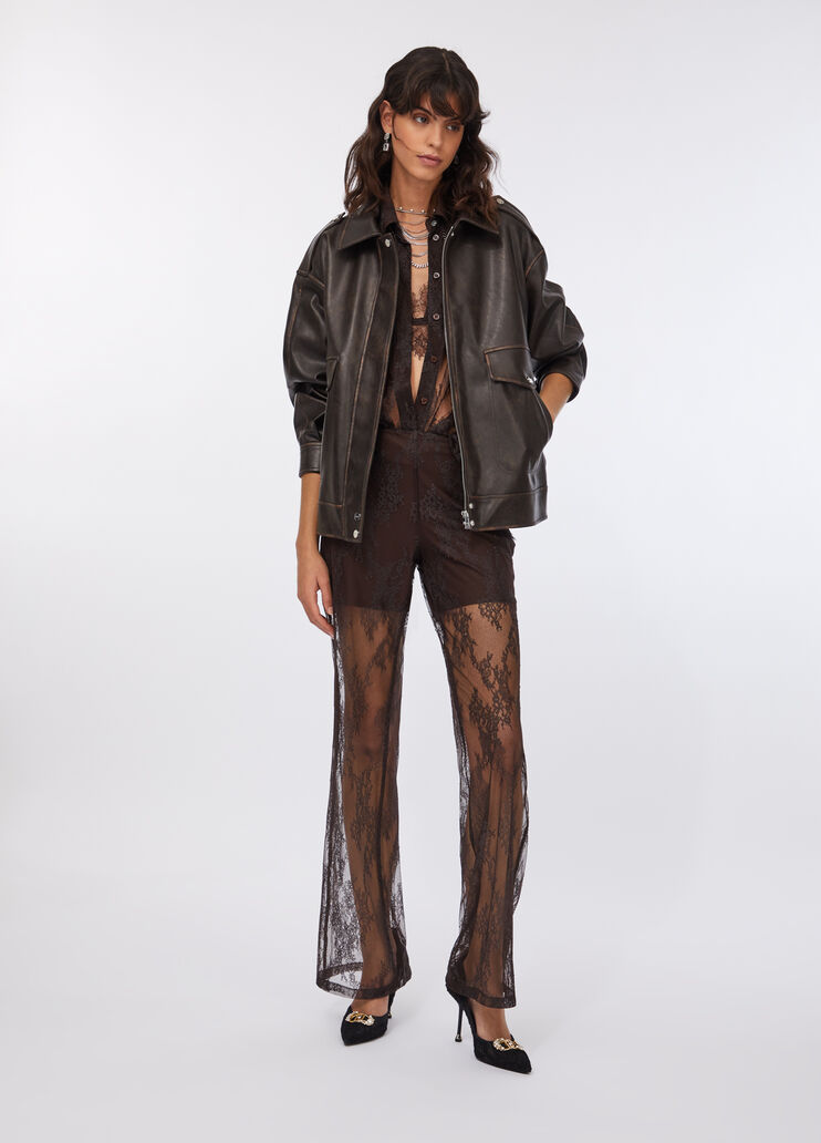 Giubbotto in tessuto spalmato cioccolato chiaro Liu Jo - medium Giubbotto in tessuto spalmato cioccolato chiaro Liu Jo - medium