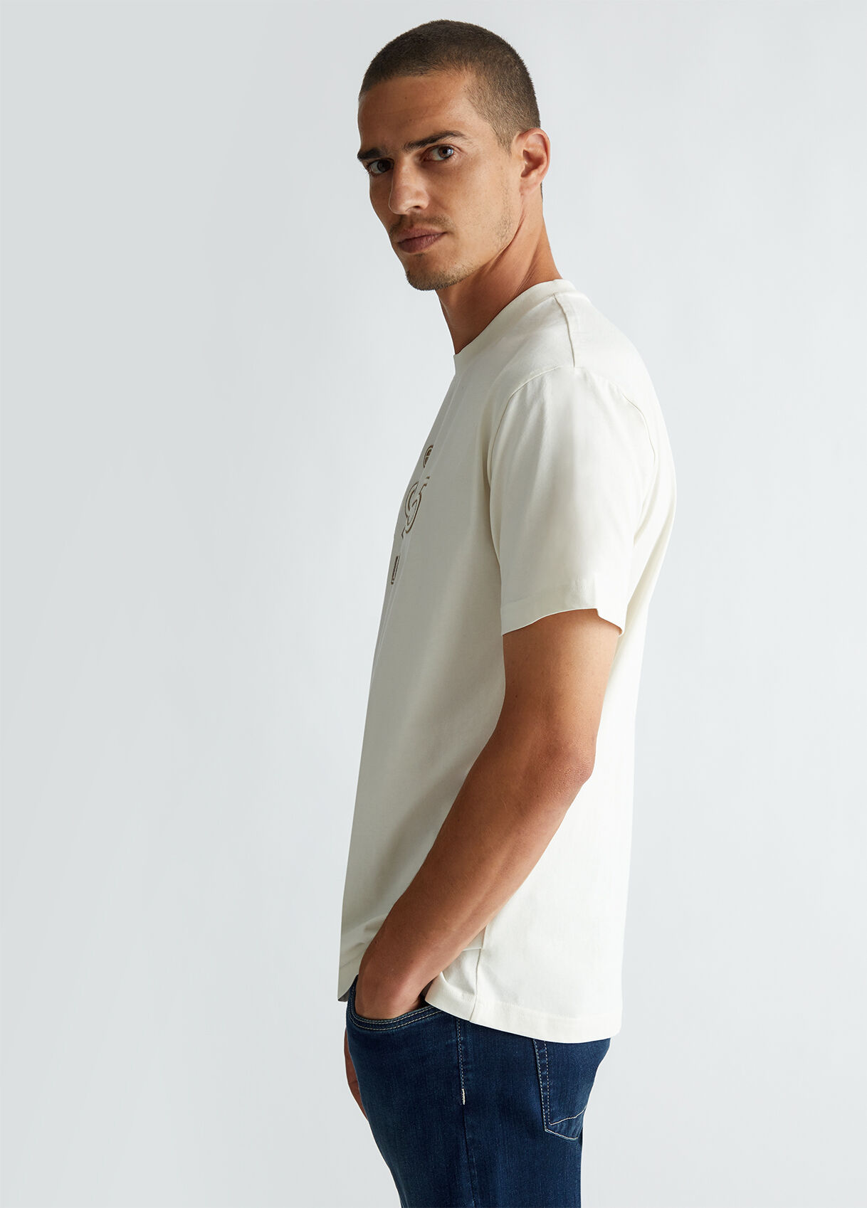 T shirt with logo colour white Liu Jo