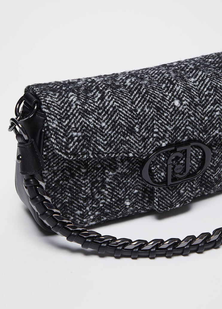 Borsa a spalla media chevron nero Liu Jo - large image number 3