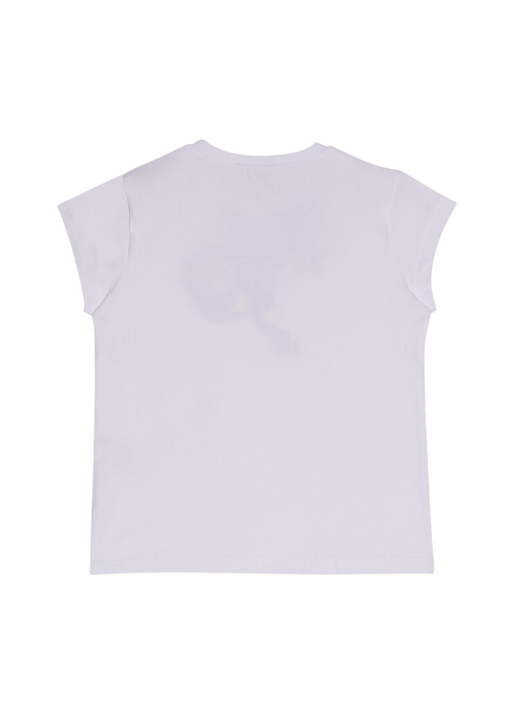 T-shirt écoconçu avec logo blanc et fleurs Liu Jo - large image number 1