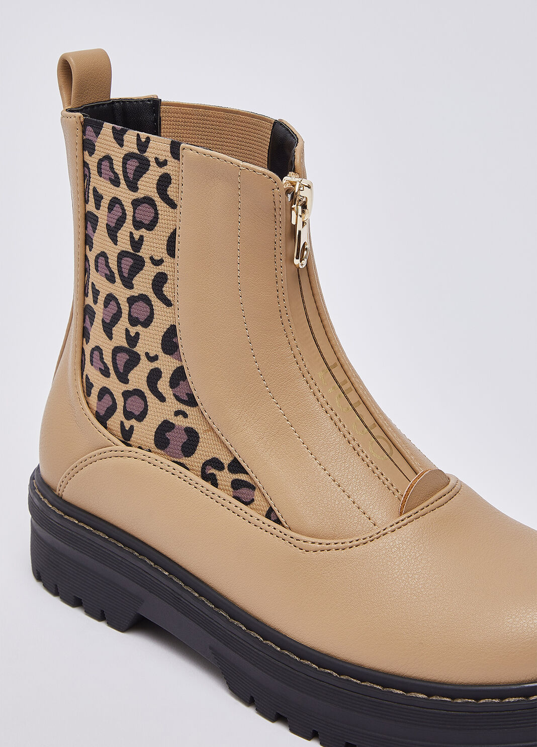 Stiefeletten mit Detail Animalprint Sand Liu Jo - large image number 5