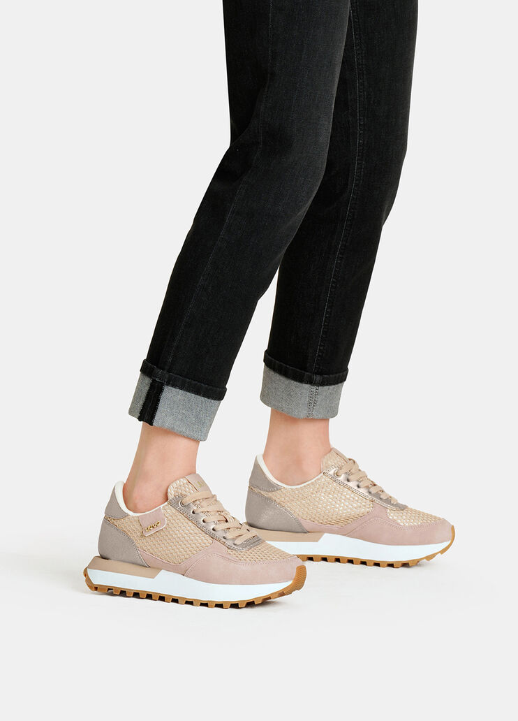 Glitter mesh sneakers nude Liu Jo - medium