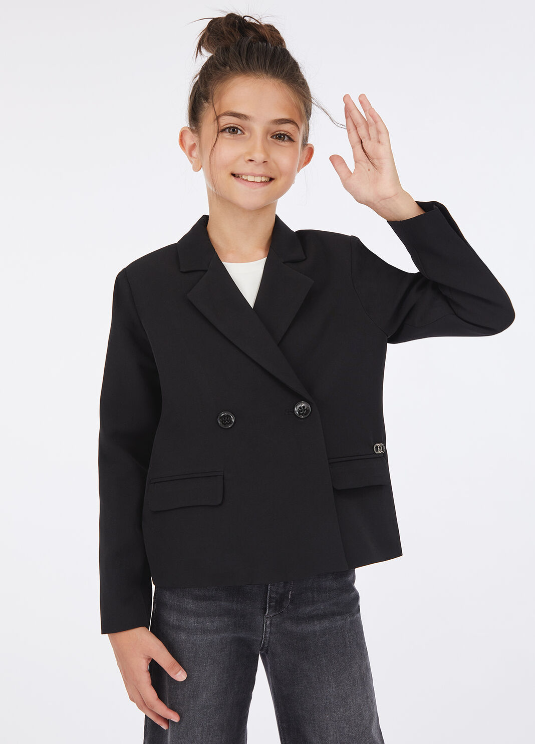 Double-breasted blazer black Liu Jo - large image number 0