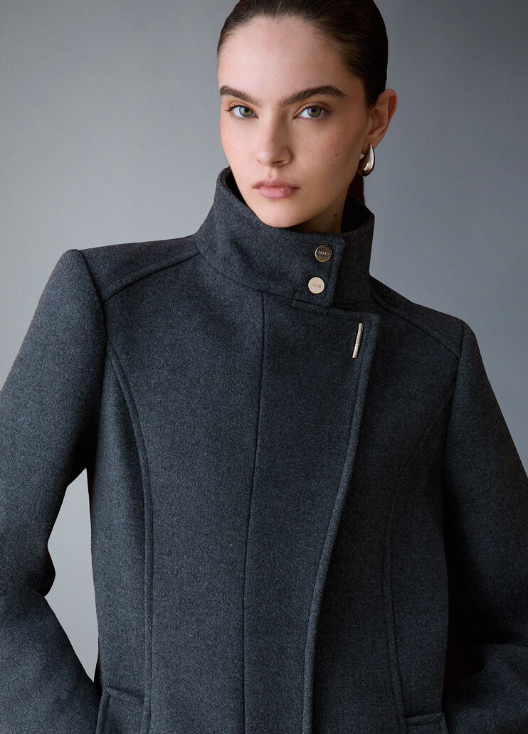 Mantel Midi aus Wolltuch Grau Liu Jo - medium