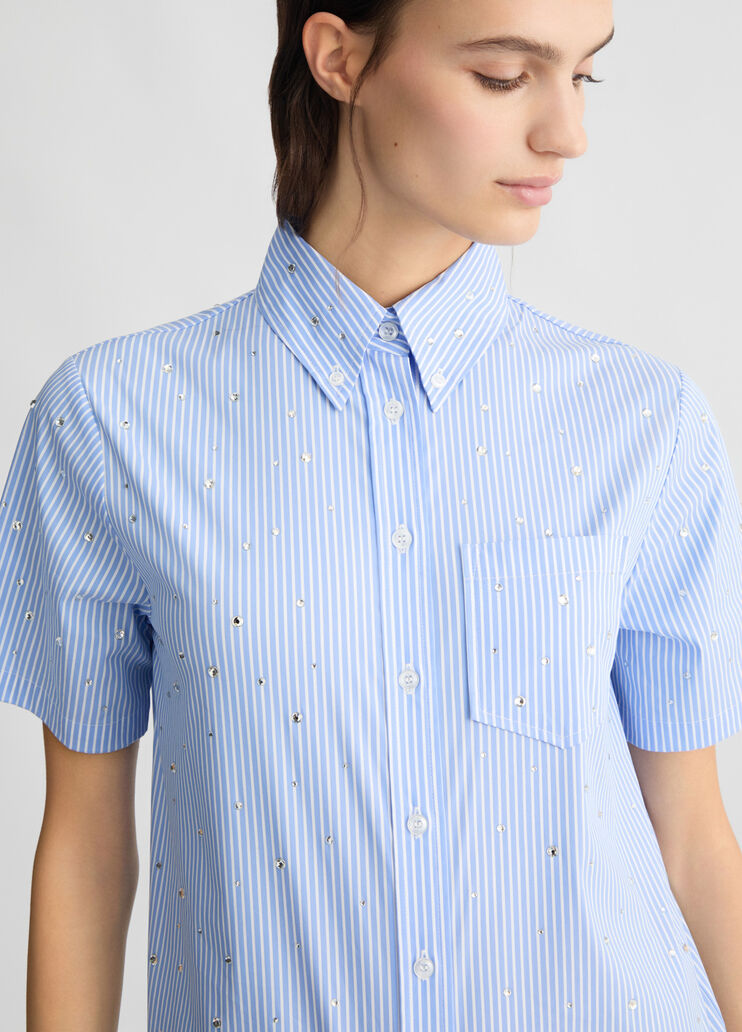 Striped light blue boxy shirt light blue Liu Jo - medium Striped light blue boxy shirt light blue Liu Jo - medium