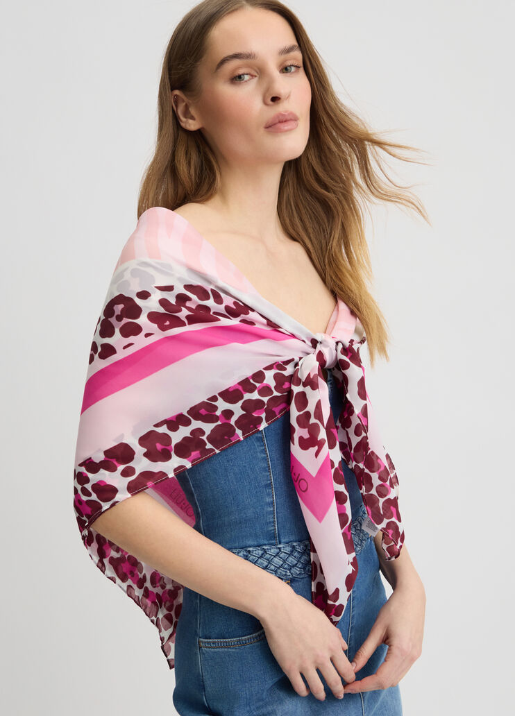 Animal-print foulard pink Liu Jo - medium Animal-print foulard pink Liu Jo - medium