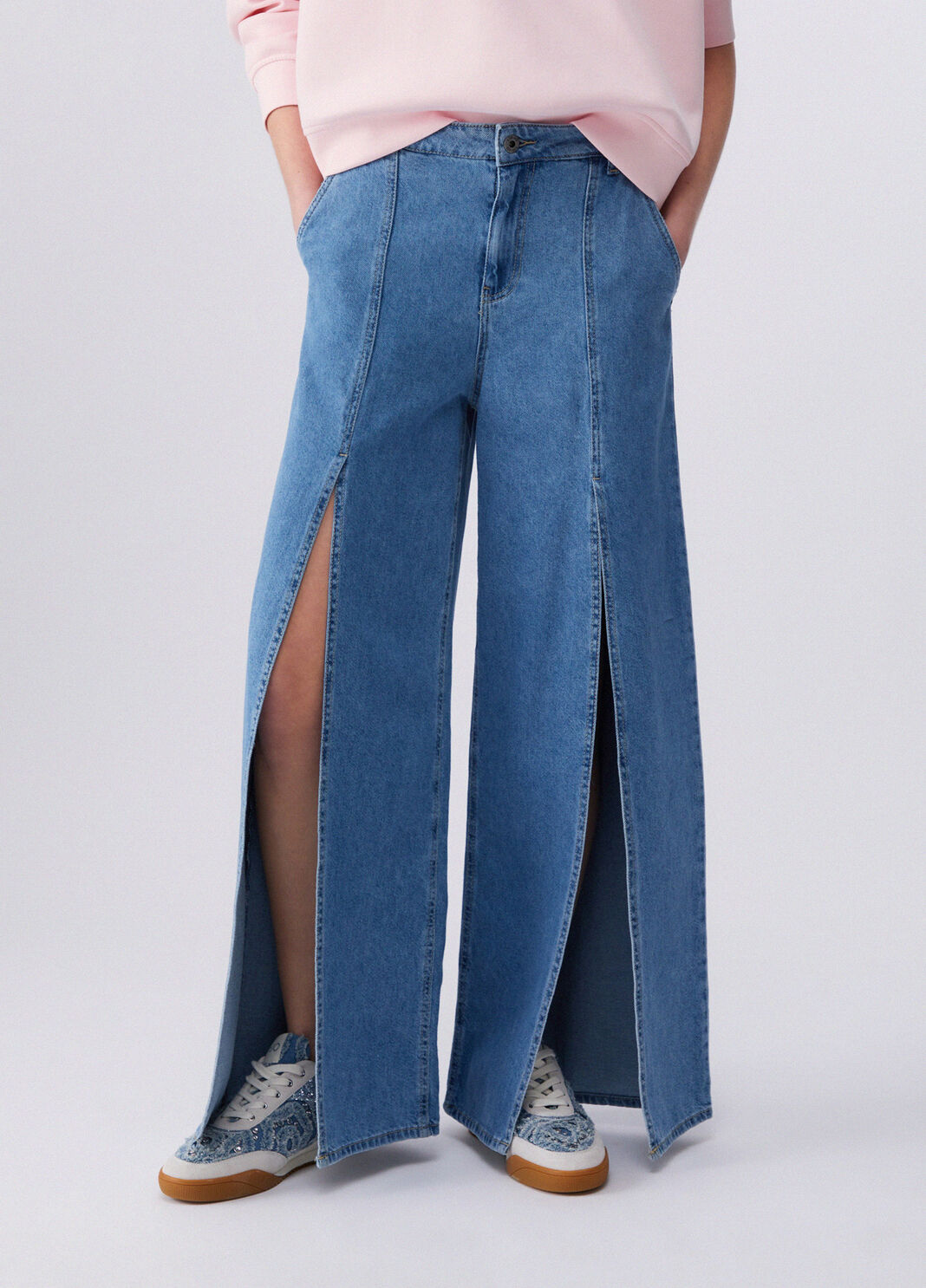 Flare-Jeans mit Schlitzen Denimblau Liu Jo - large image number 0