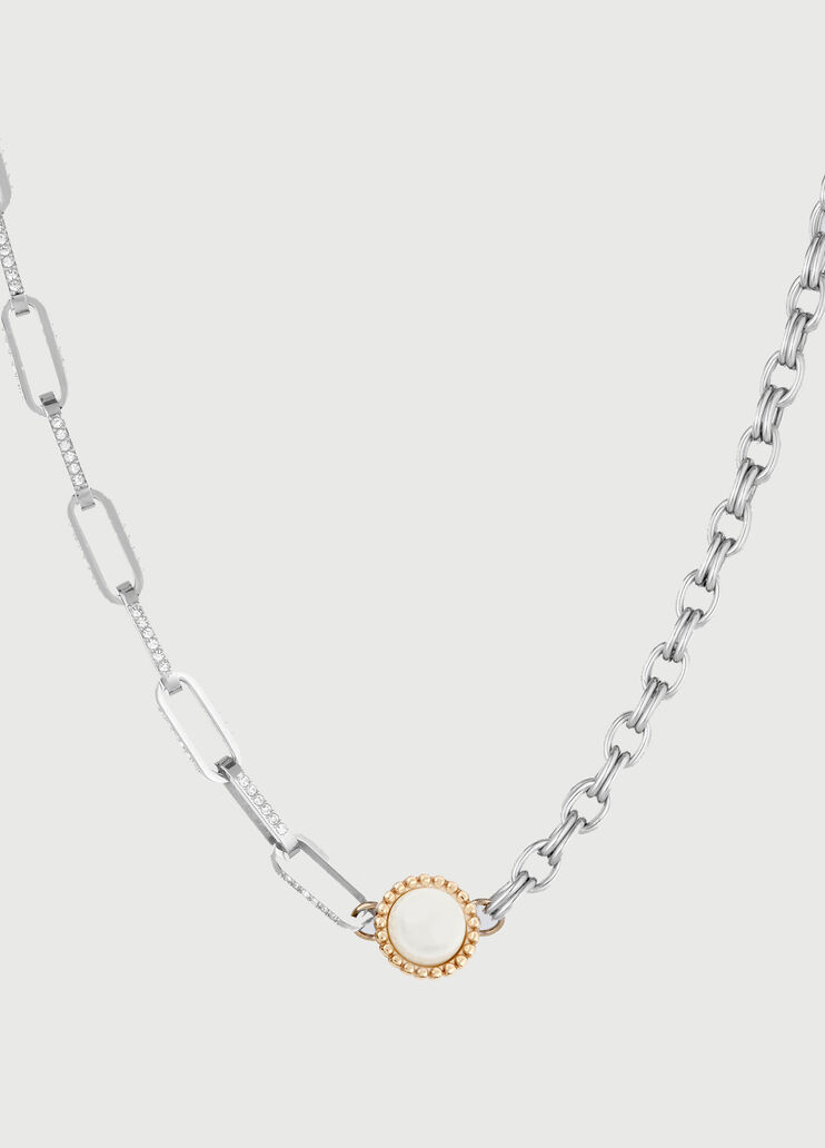 Halskette mit Schmuckperle und Strass Silberfarben Liu Jo - large image number 1