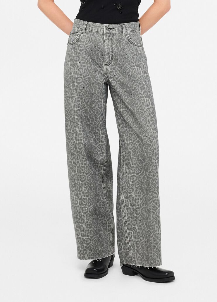 Flared trousers with print grey animal print Liu Jo - medium Flared trousers with print grey animal print Liu Jo - medium