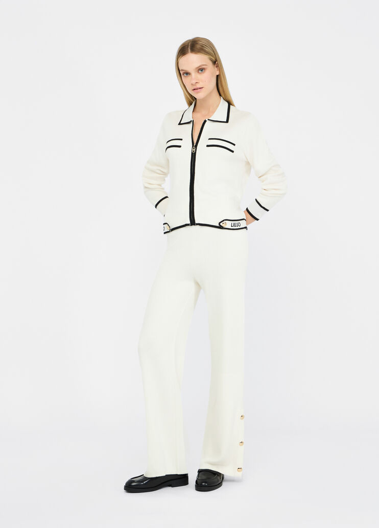 Knitted trousers white Liu Jo - medium Knitted trousers white Liu Jo - medium
